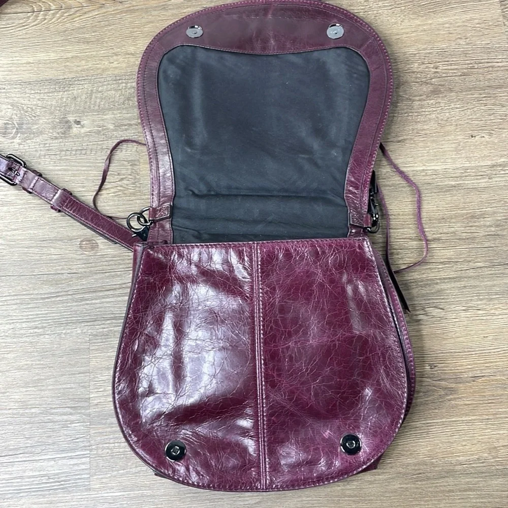 Rebecca Minkoff Small Vanity Saddle, Dark Cherry Messenger Cross Body Handbag